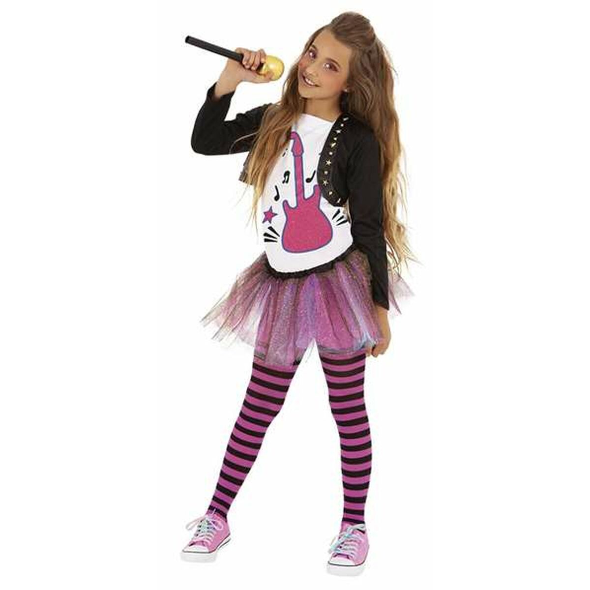 Costume for Children Rubies Pop Star 8-10 Years Black Costume for Children Rubies Pop Star 8-10 Years Black