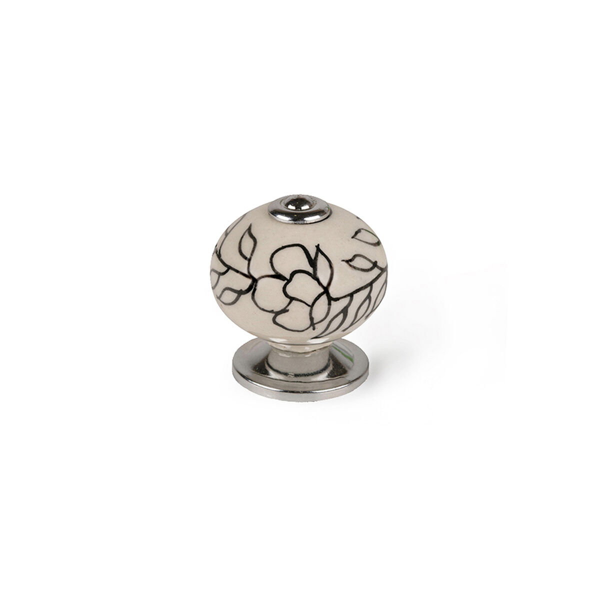 Doorknob Rei e504 White Metal Flower Ø 40 x 36 mm 4 Pieces Doorknob Rei e504 White Metal Flower Ø 40 x 36 mm 4 Pieces