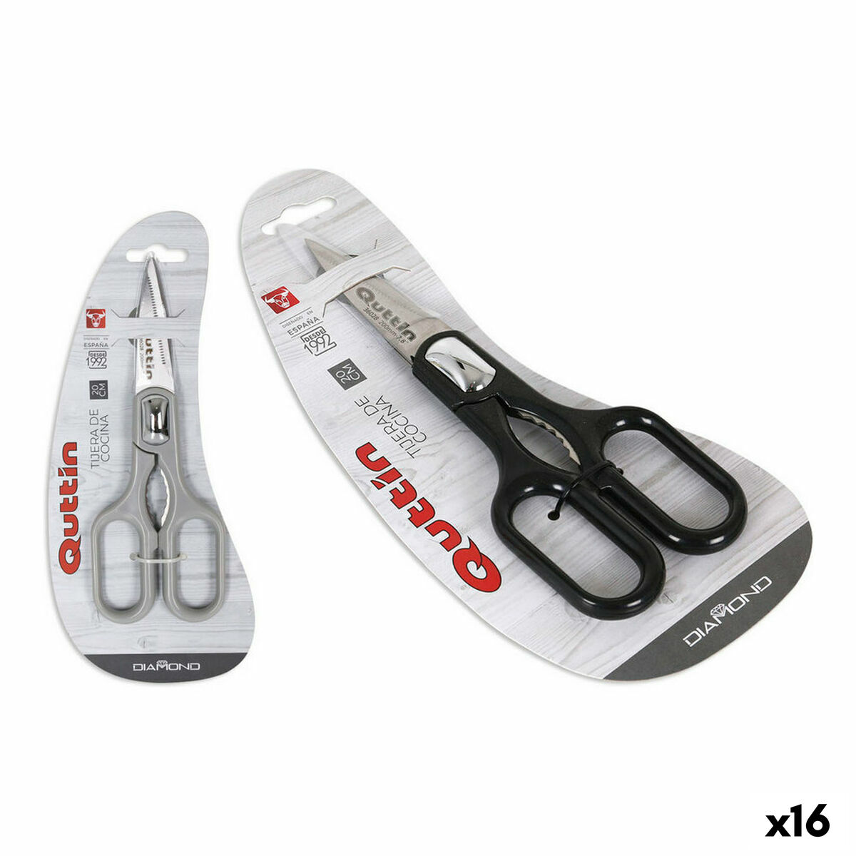 Kitchen Scissors Quttin 50385 (16 Units)