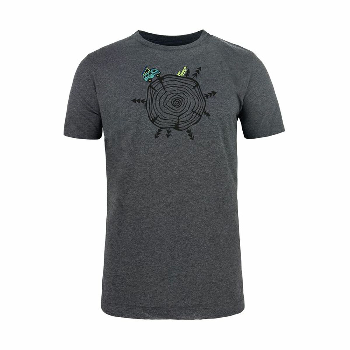 Menâs Short Sleeve T-Shirt Joluvi Wood Dark grey Menâs Short Sleeve T-Shirt Joluvi Wood Dark grey