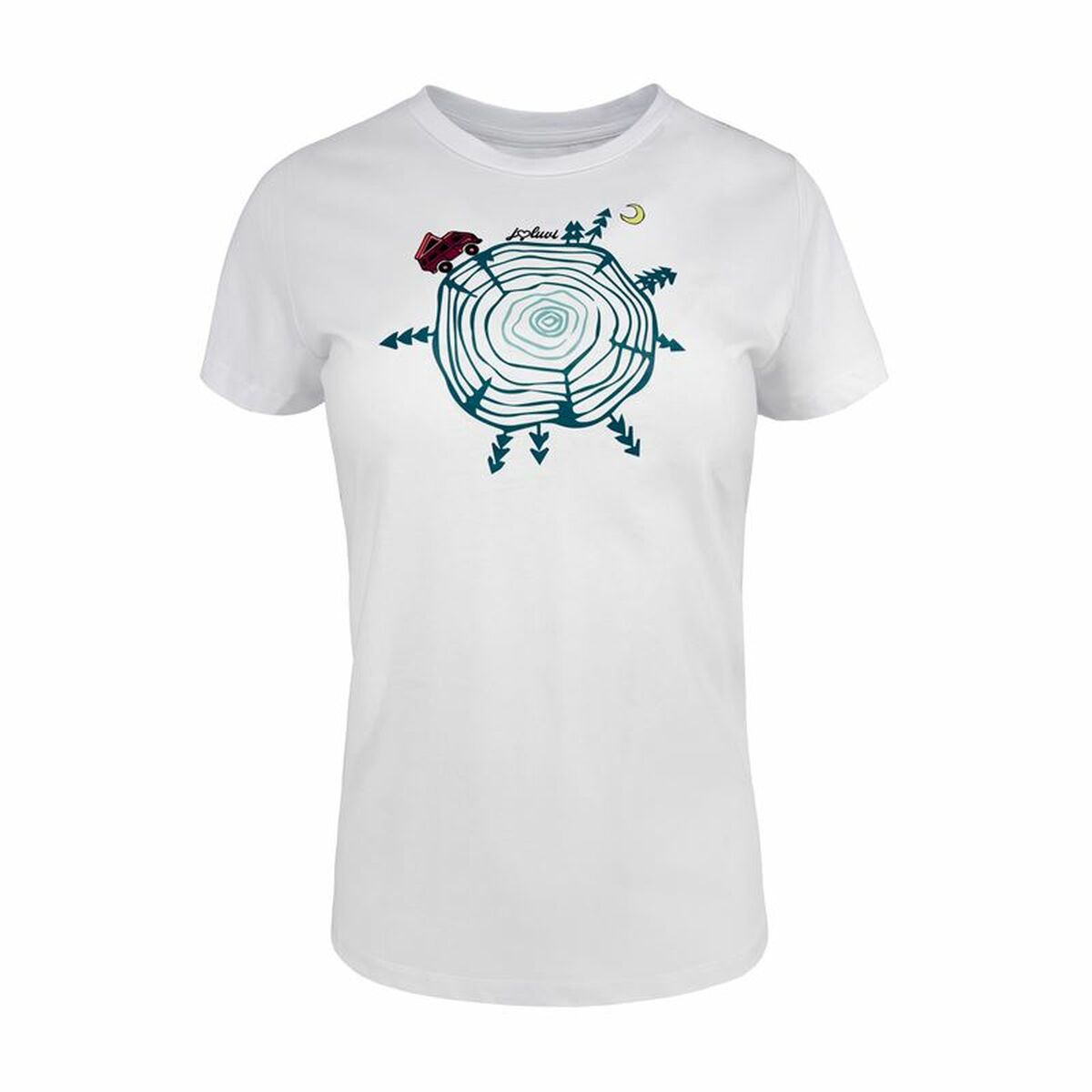 Short-sleeve Sports T-shirt Joluvi Wood W White