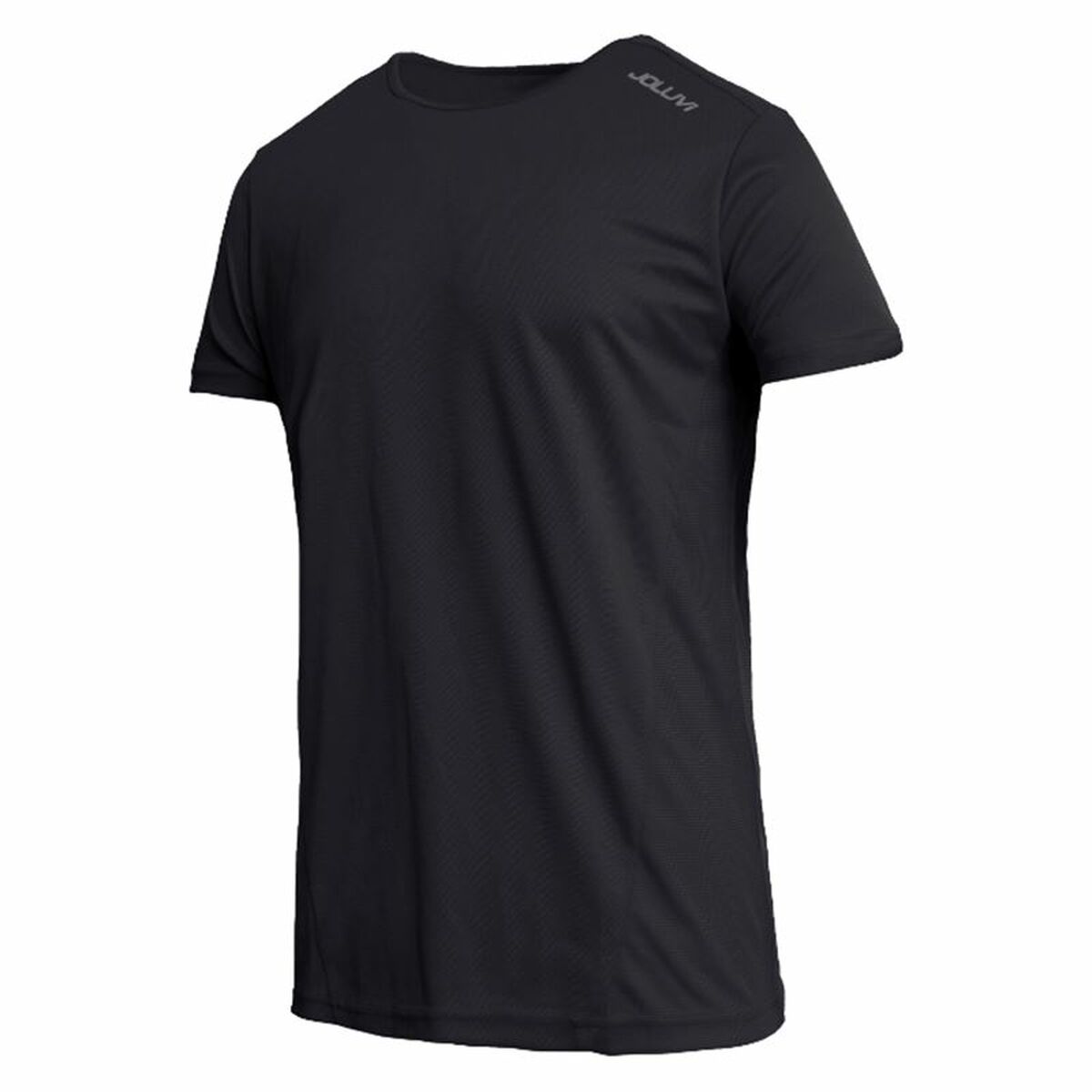 Men’s Short Sleeve T-Shirt Joluvi Runplex Black Men’s Short Sleeve T-Shirt Joluvi Runplex Black