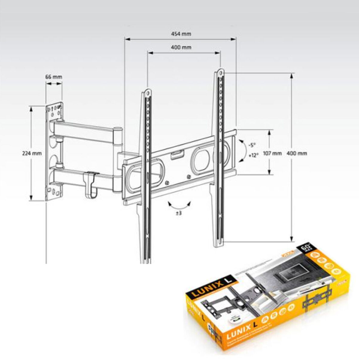 TV Mount Axil AC0592E 26″-60″ 30 Kg 60″ 26″ 30 Kg