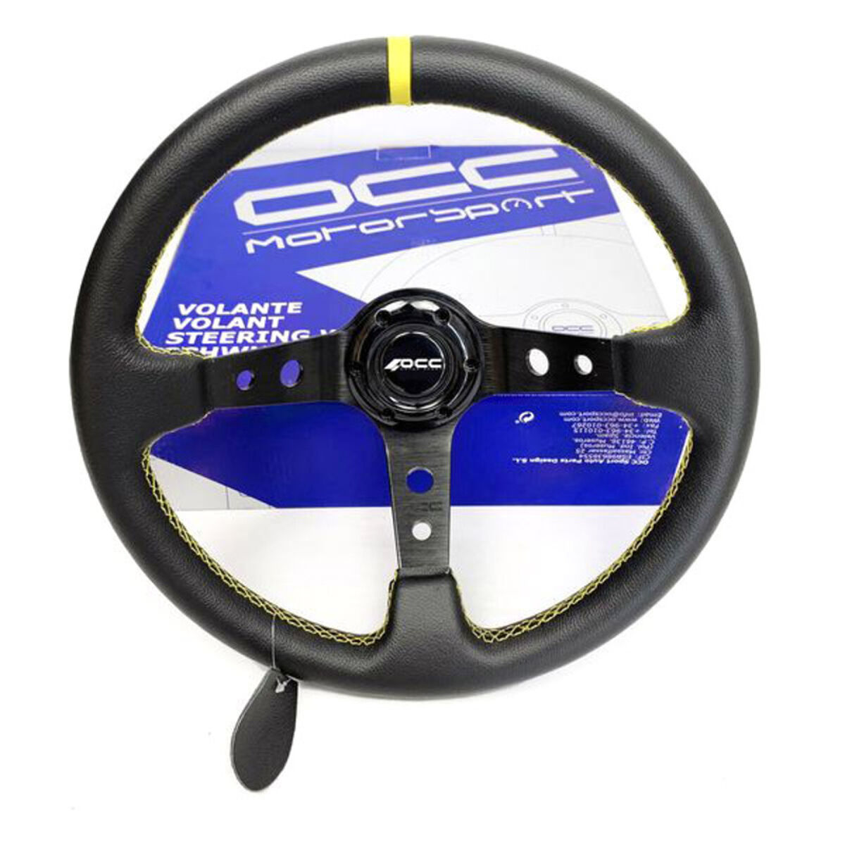 Racing Steering Wheel OCC Motorsport Track Black Leather Racing Steering Wheel OCC Motorsport Track Black Leather