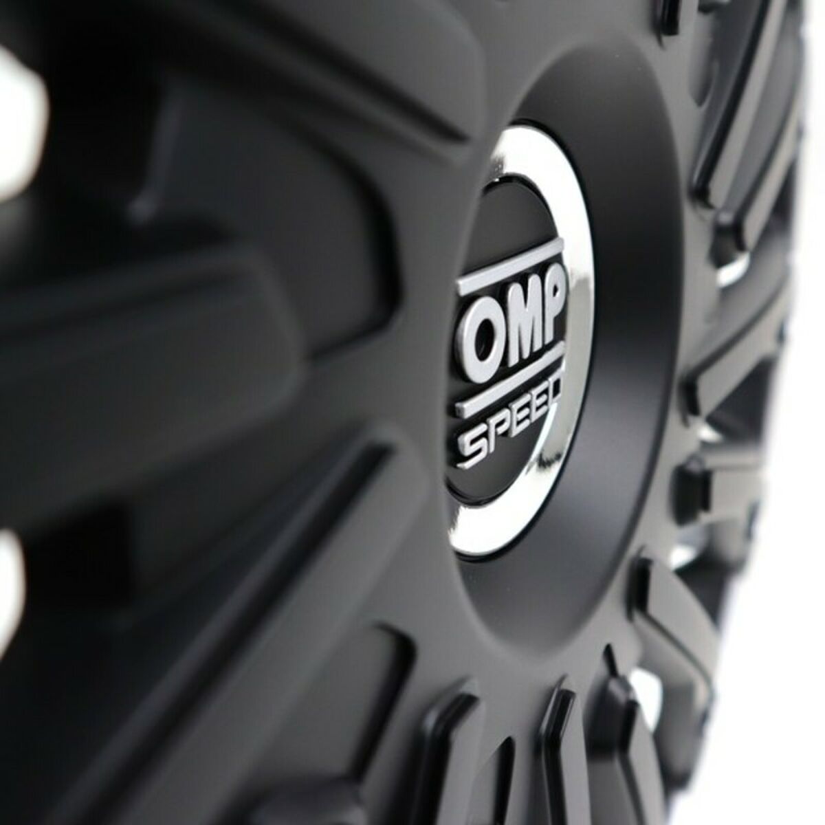 Hubcap OMP Stinger Speed Black Silver 15″ (4 uds)