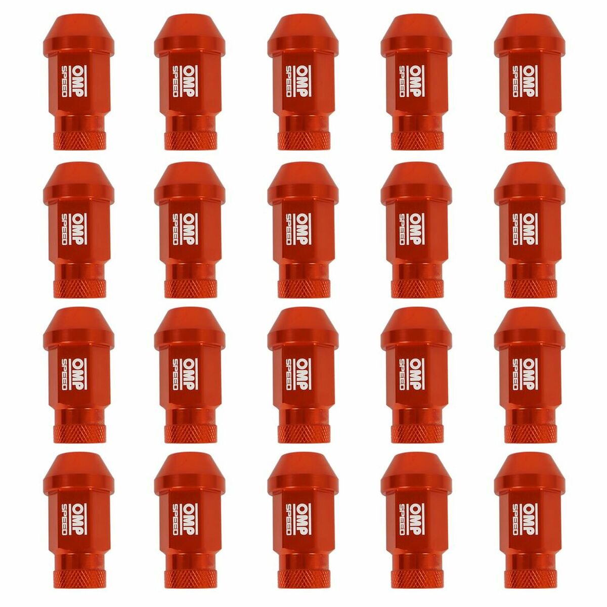 Set Nuts OMP 7075 M12 x 1,25 40 mm 20 uds Red