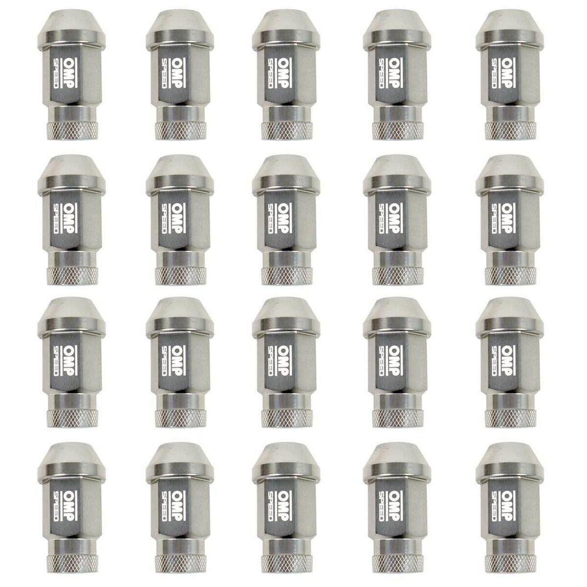 Set Nuts OMP Anthracite 40 mm 20 uds M12 x 1,50