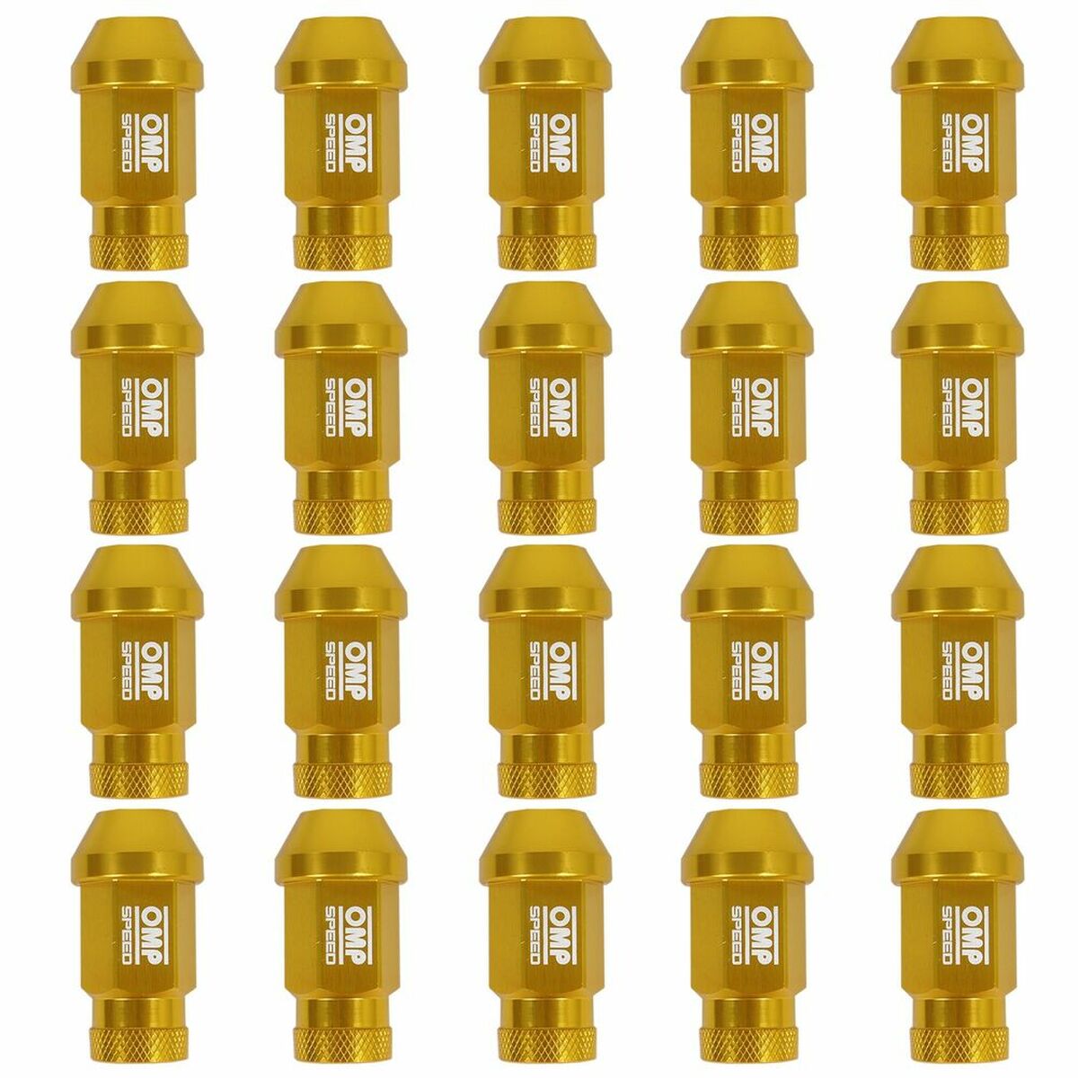Set Nuts OMP Gold 40 mm 20 uds M12 x 1,50