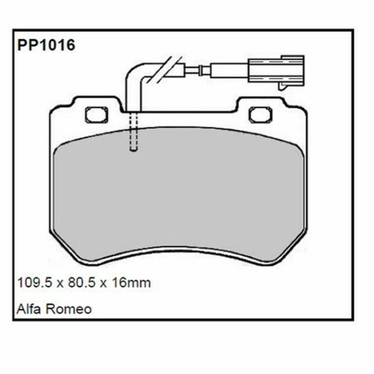 Brake pads Black Diamond BDPP1120 Jaguar Xf (2015 ) All Models Rear Disc (Fitted Vented Disc)
