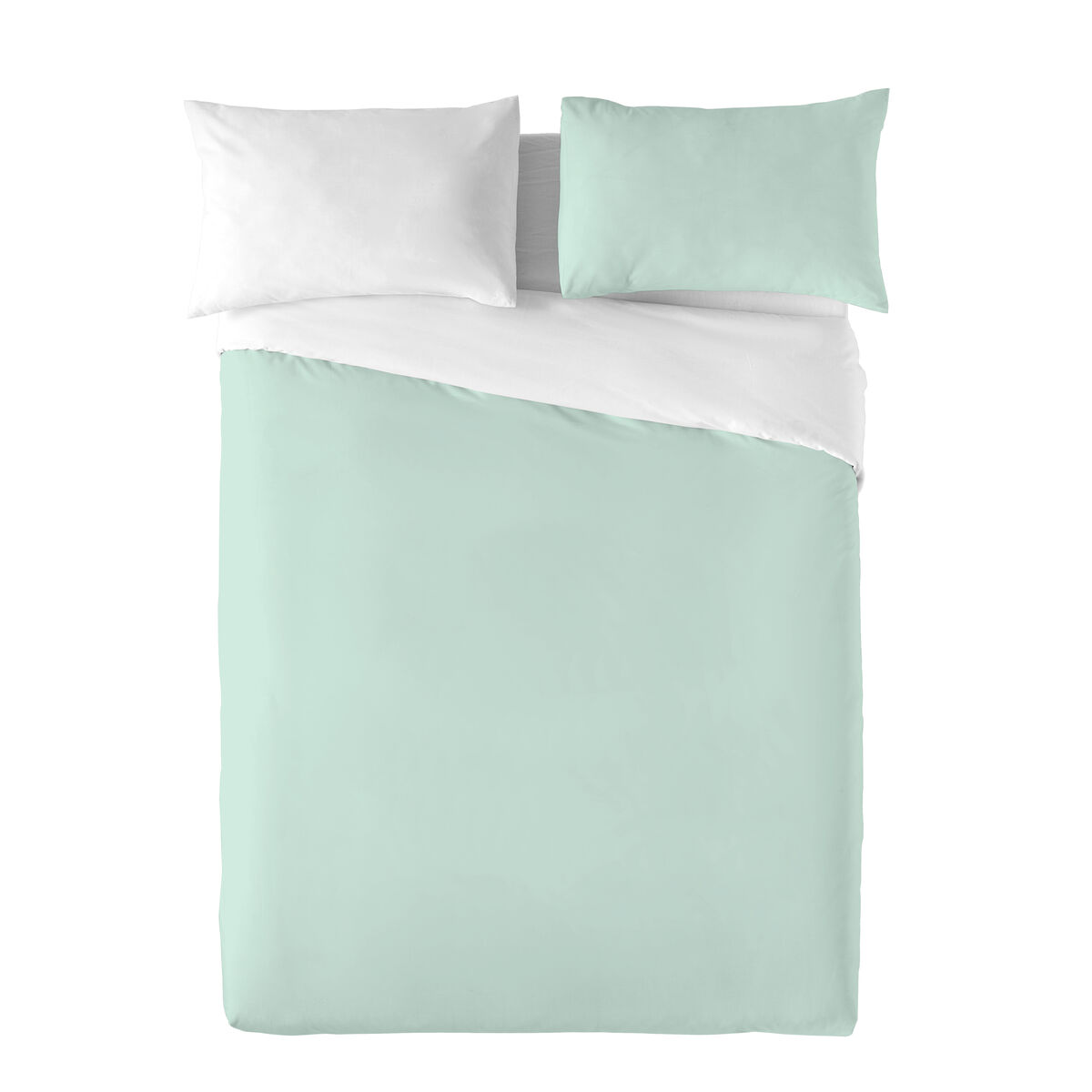 Nordic cover Naturals FUNDA NORDICA BICOLOR REVERSIBLE White Green 200 x 200 cm Reversible