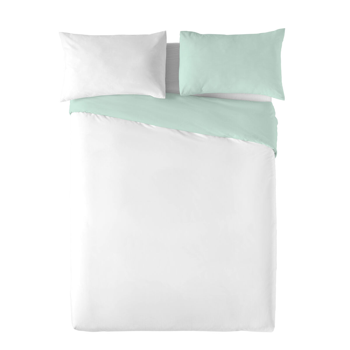 Nordic cover Naturals FUNDA NORDICA BICOLOR REVERSIBLE White Green 200 x 200 cm Reversible
