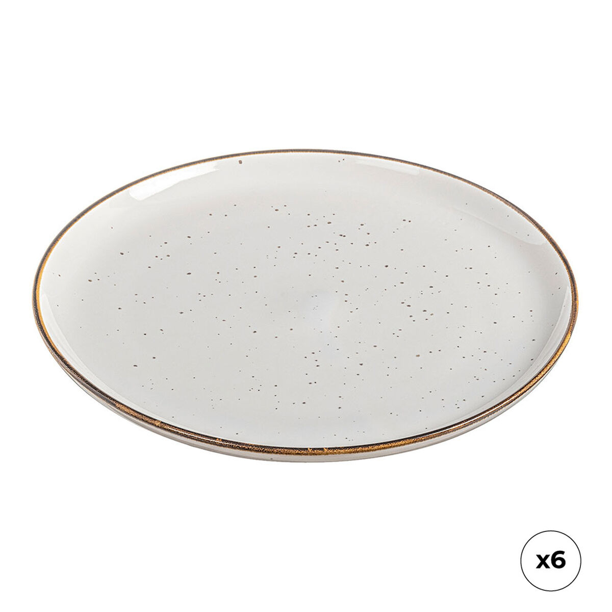 Flat Plate Ovenza White Porcelain 25 cm (6 Units) Flat Plate Ovenza White Porcelain 25 cm (6 Units)