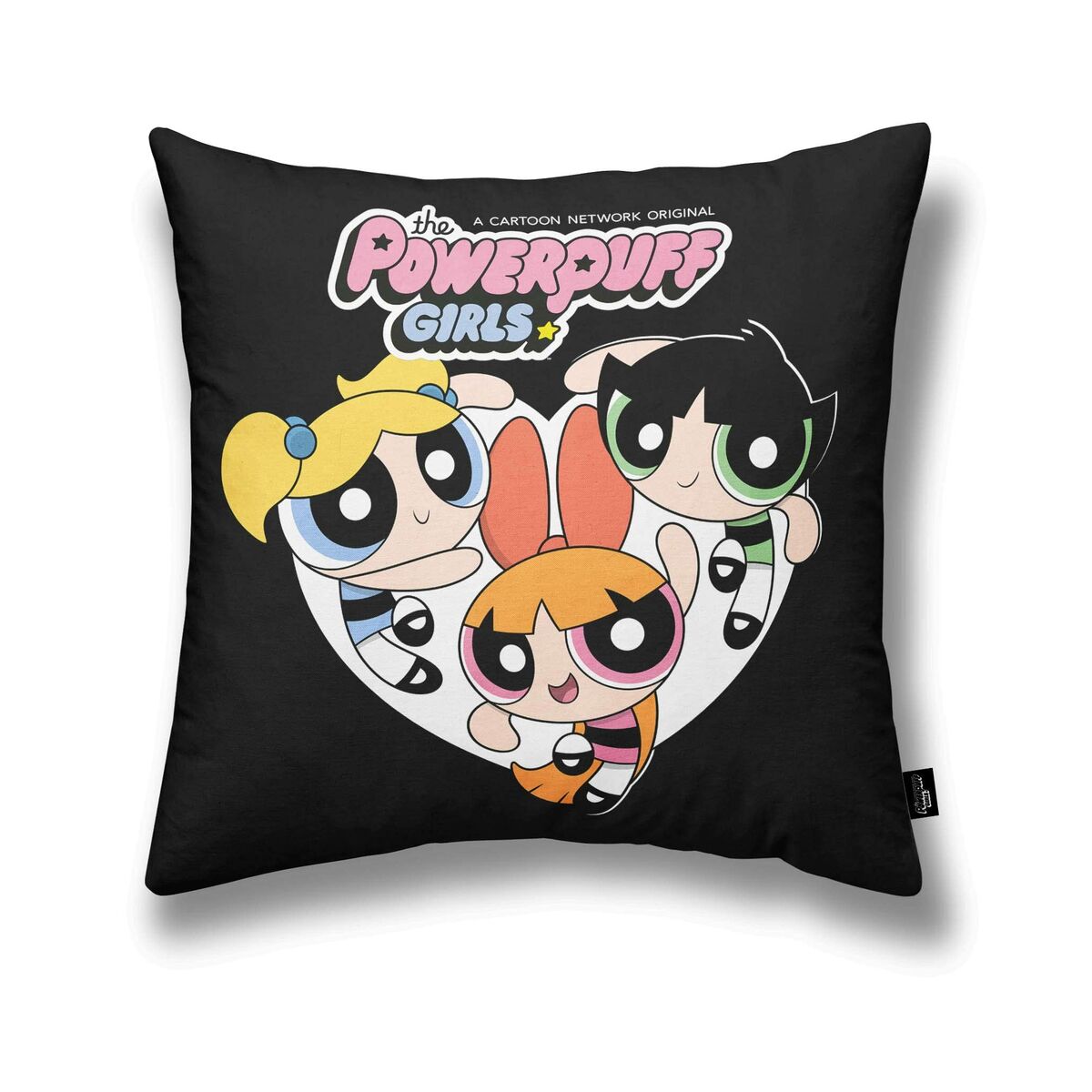 Cushion cover Powerpuff Girls Powerpuff B Black Multicolour 45 x 45 cm Cushion cover Powerpuff Girls Powerpuff B Black Multicolour 45 x 45 cm