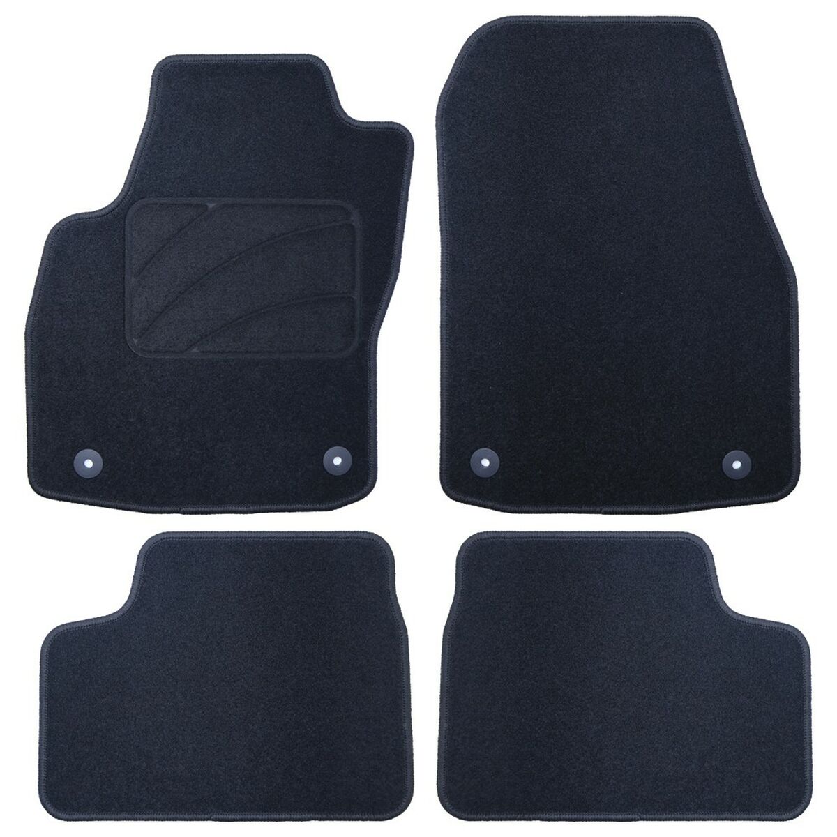 Car Floor Mat Set OCC Motorsport OCCOP0008 Black Opel Astra H Twintop Cabrio 4 Pieces