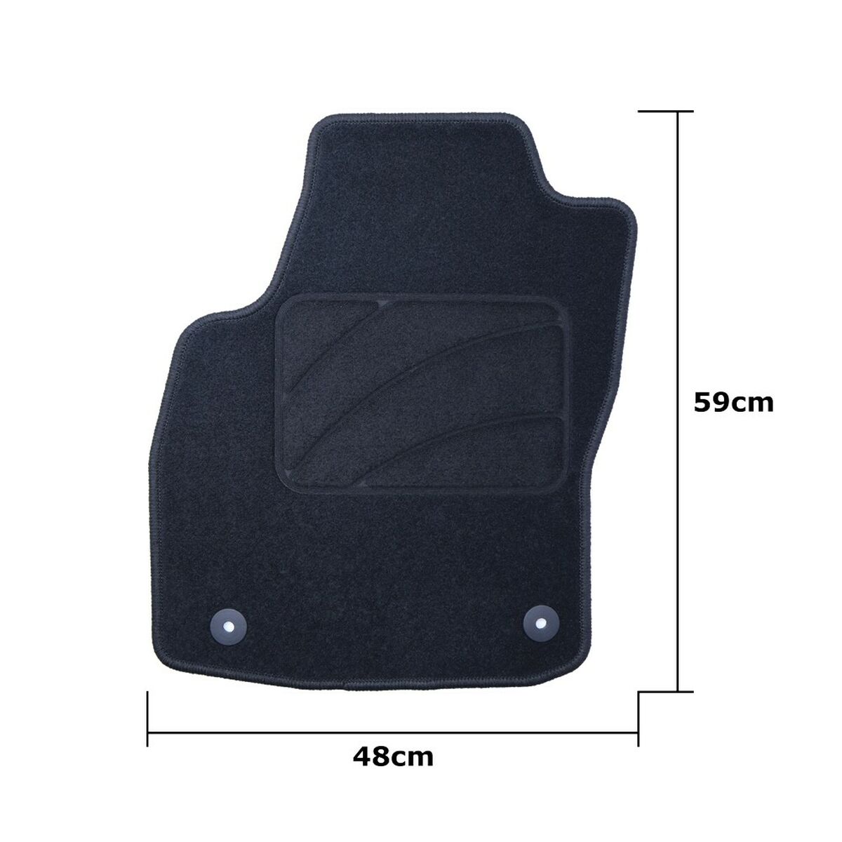 Car Floor Mat Set OCC Motorsport OCCOP0008 Black Opel Astra H Twintop Cabrio 4 Pieces