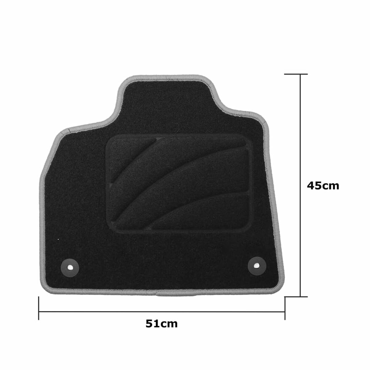 Car Floor Mat Set OCC Motorsport OCCCT0031RD Black Red Citroen DS5 Velvet 5 Pieces
