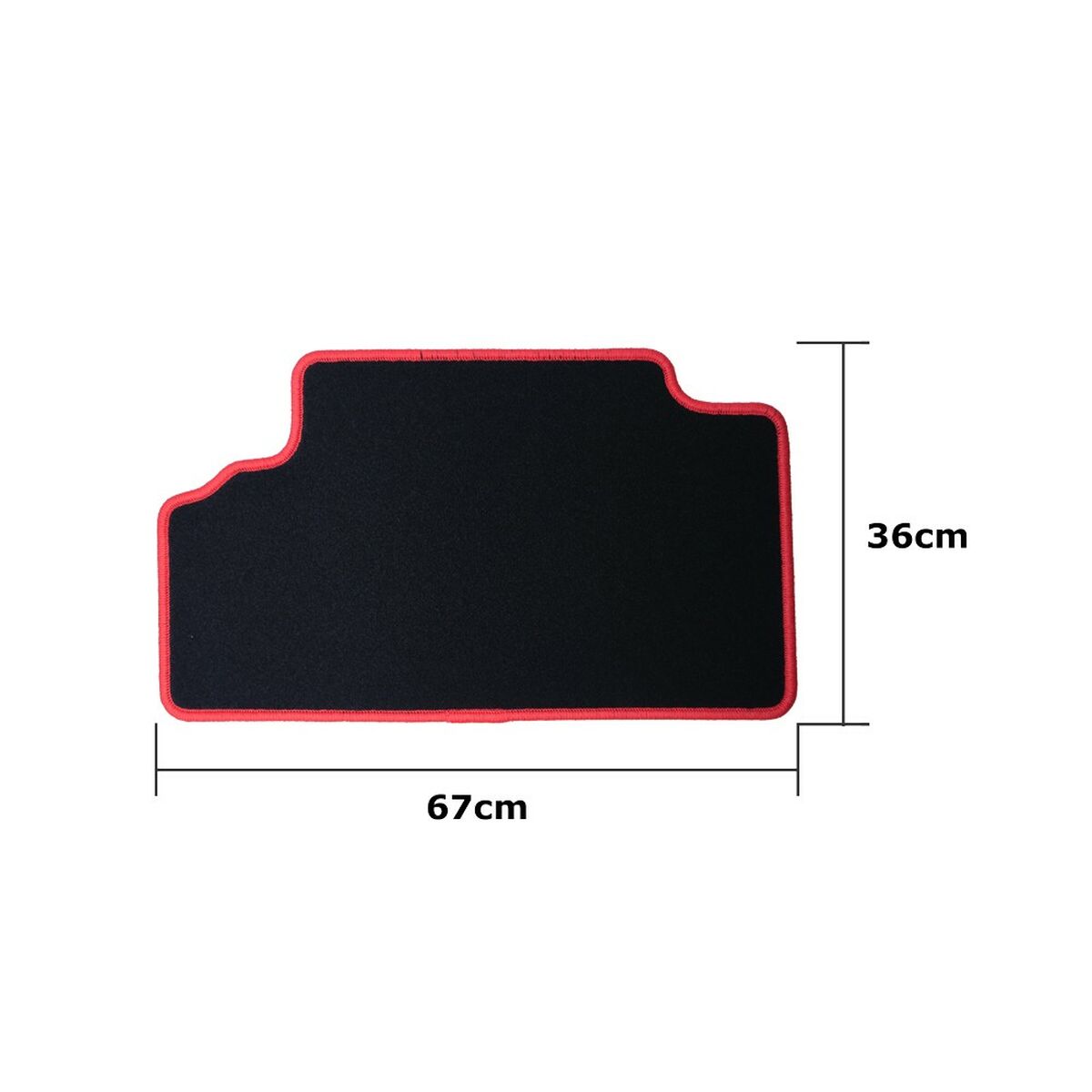 Car Floor Mat Set OCC Motorsport OCCTY0001RD Black Toyota Auris (2007-2013) 5 Pieces