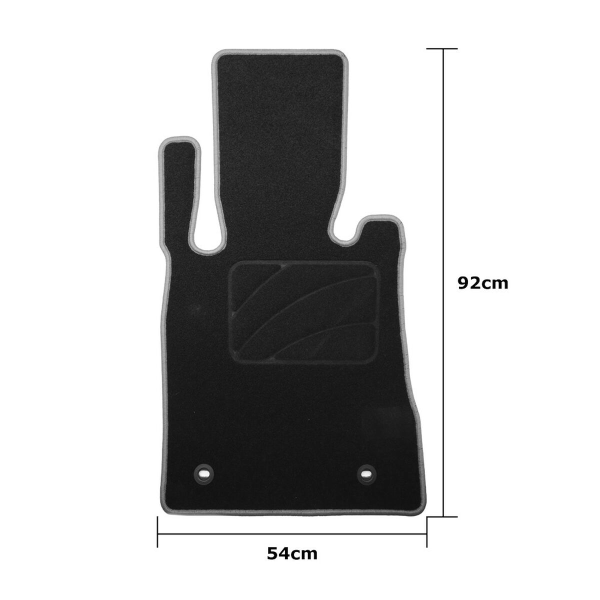 Car Floor Mat Set OCC Motorsport OCCMC0046GD Black Dark grey Mercedes W1401 Clase S Largo Velvet 5 Pieces