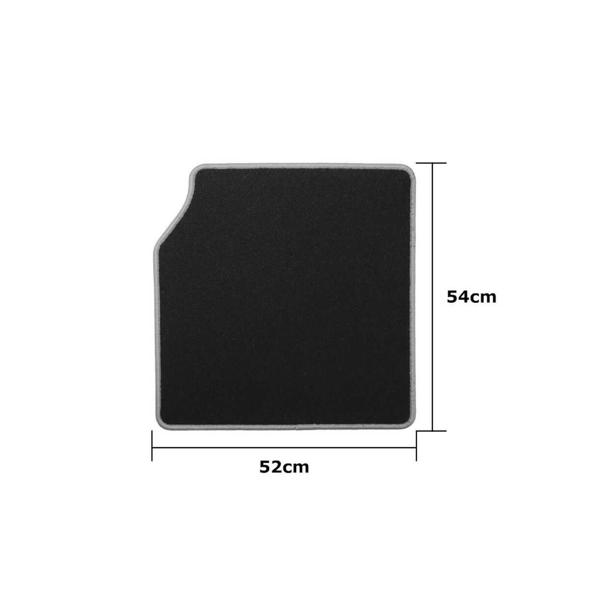 Car Floor Mat Set OCC Motorsport OCCMC0046GD Black Dark grey Mercedes W1401 Clase S Largo Velvet 5 Pieces