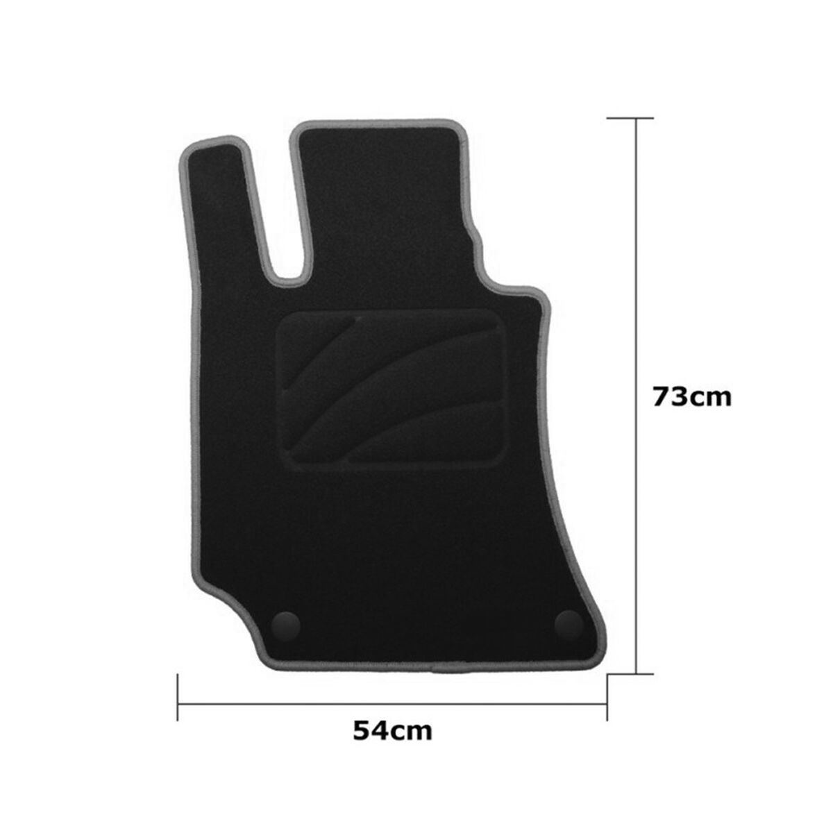 Car Floor Mat Set OCC Motorsport OCCMC0089GD Black Dark grey Mercedes X218 Cls Shooting Brake Velvet 5 Pieces