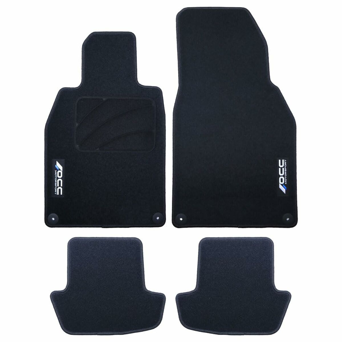 Car Floor Mat Set OCC Motorsport OCCPS0014LOG Black Porsche 911 992 Velvet 5 Pieces