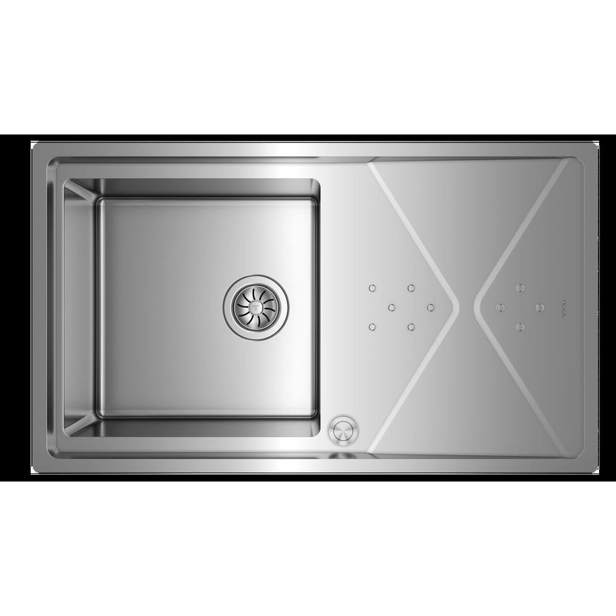 Sink with One Basin Teka BROOKLYN 50 MXP 1C 1E Steel Sink with One Basin Teka BROOKLYN 50 MXP 1C 1E Steel