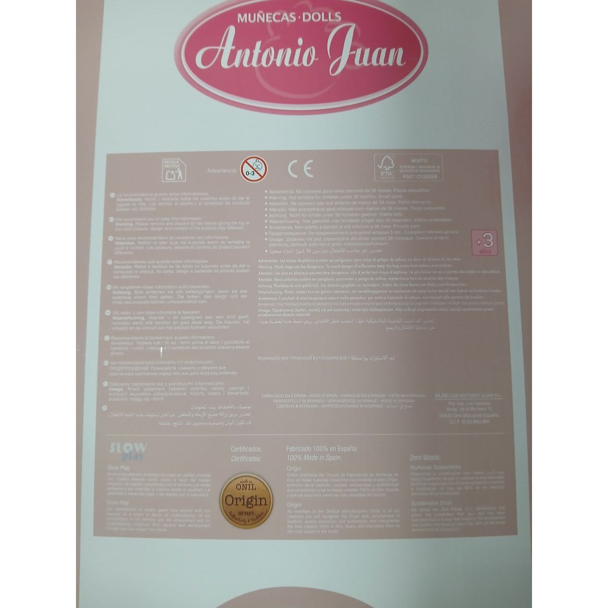 Baby doll Antonio Juan Bimba 37 cm Unicorn