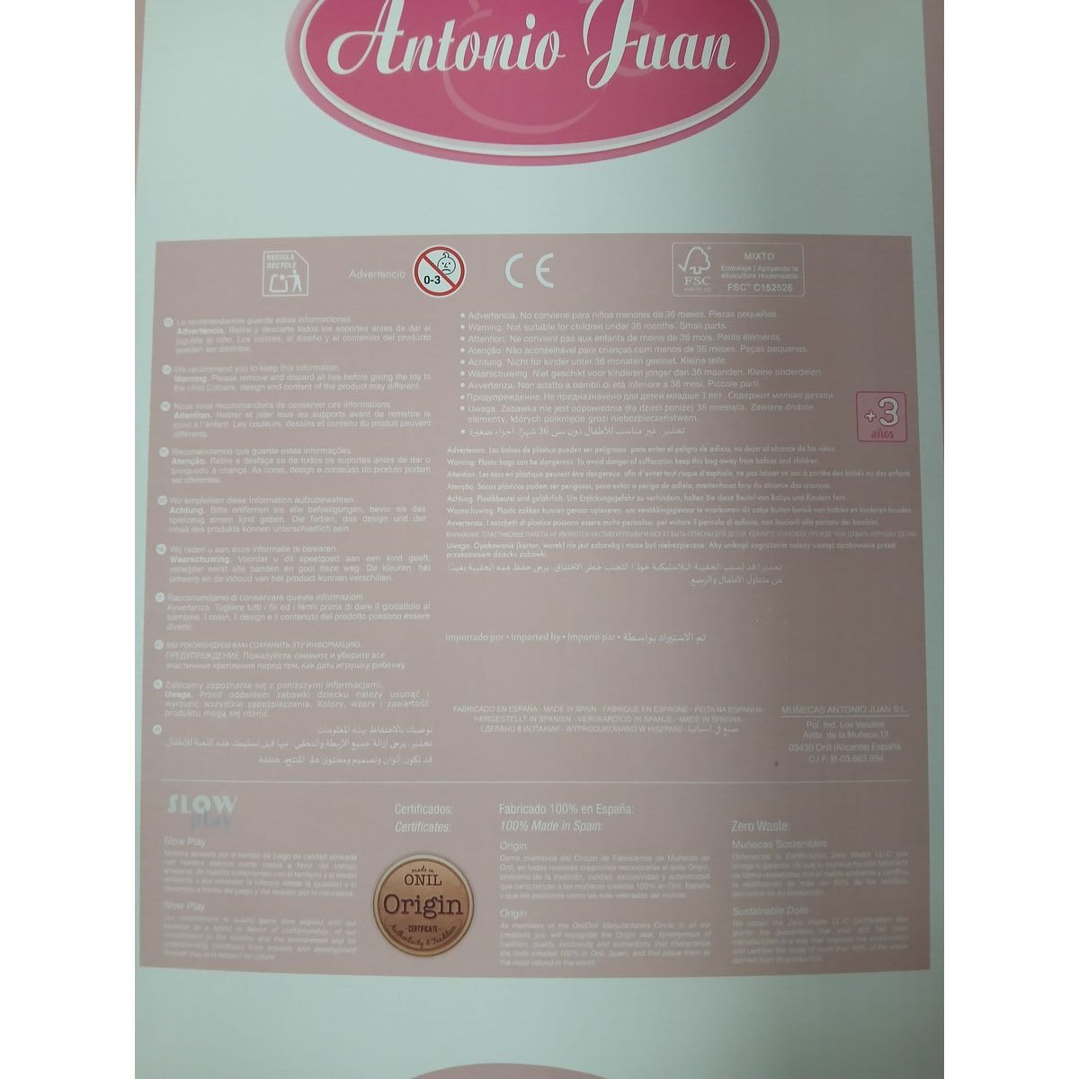 Baby Doll Antonio Juan Bimba 37 cm