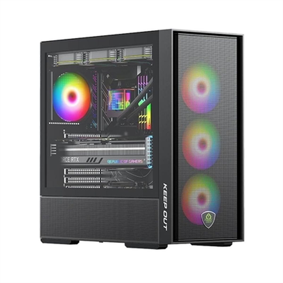 ATX Semi-tower Box KEEP OUT KO XC-805 MESH ARGB USB3 Black