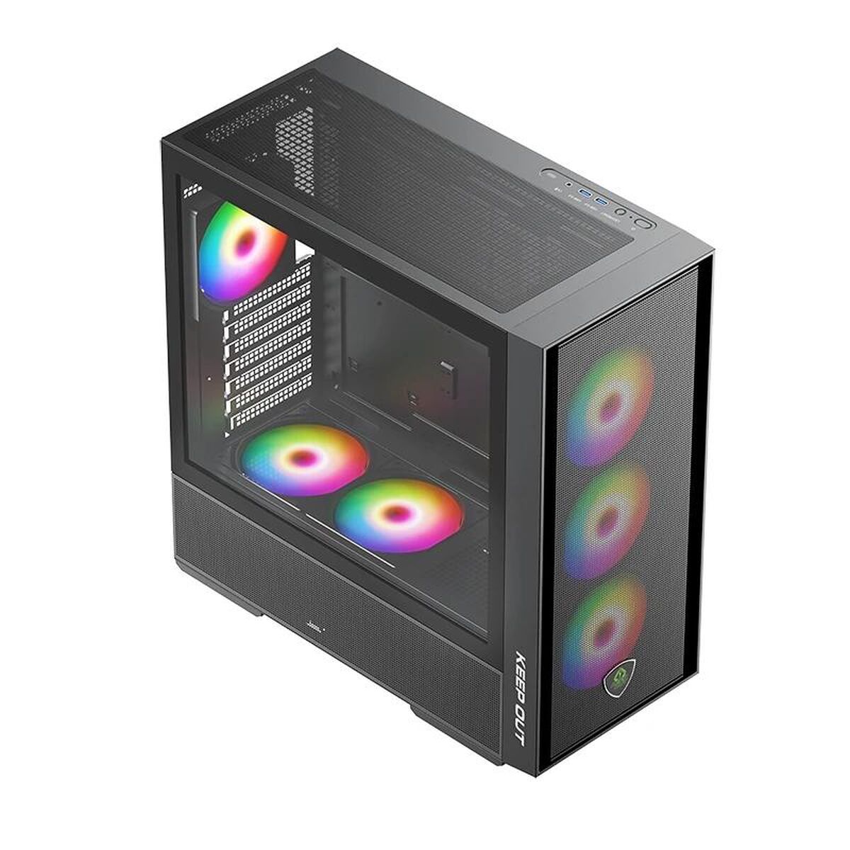 ATX Semi-tower Box KEEP OUT KO XC-805 MESH ARGB USB3 Black