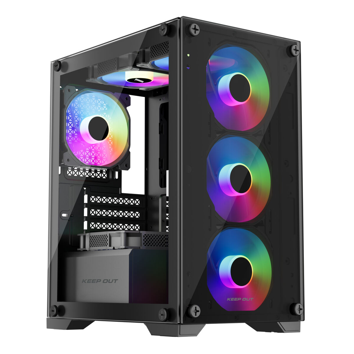 ATX Semi-tower Box KEEP OUT XC-201 GLASS Black ATX Semi-tower Box KEEP OUT XC-201 GLASS Black