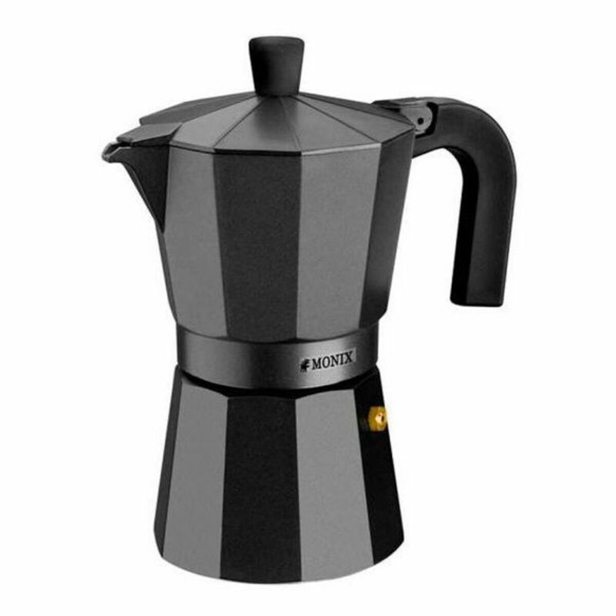 Italian Coffee Pot Monix Braisogona_M640012 Black Aluminium 12 Cups 1,5 L Italian Coffee Pot Monix Braisogona_M640012 Black Aluminium 12 Cups 1,5 L