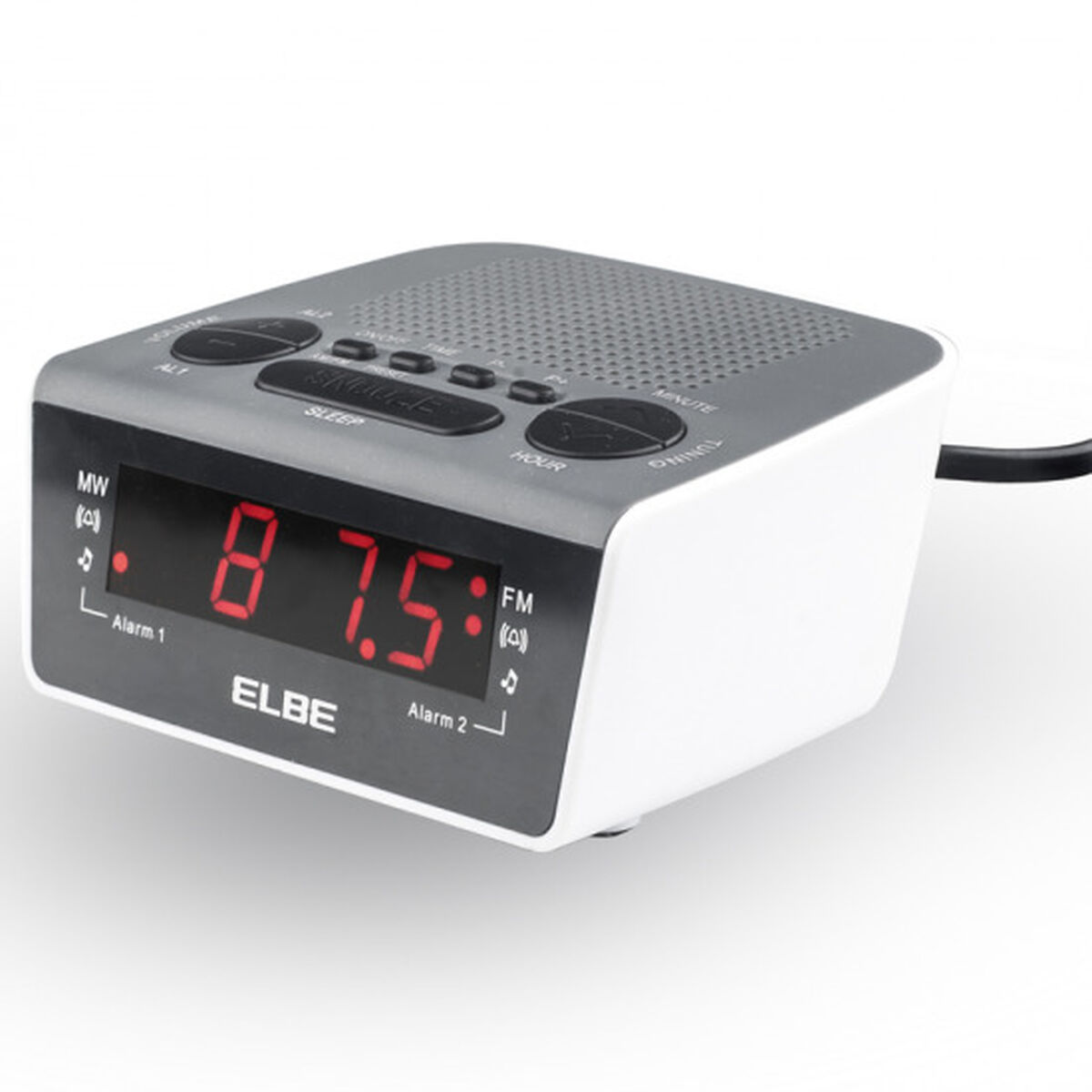 Clock-Radio ELBE CR-932 AM/FM White Clock-Radio ELBE CR-932 AM/FM White