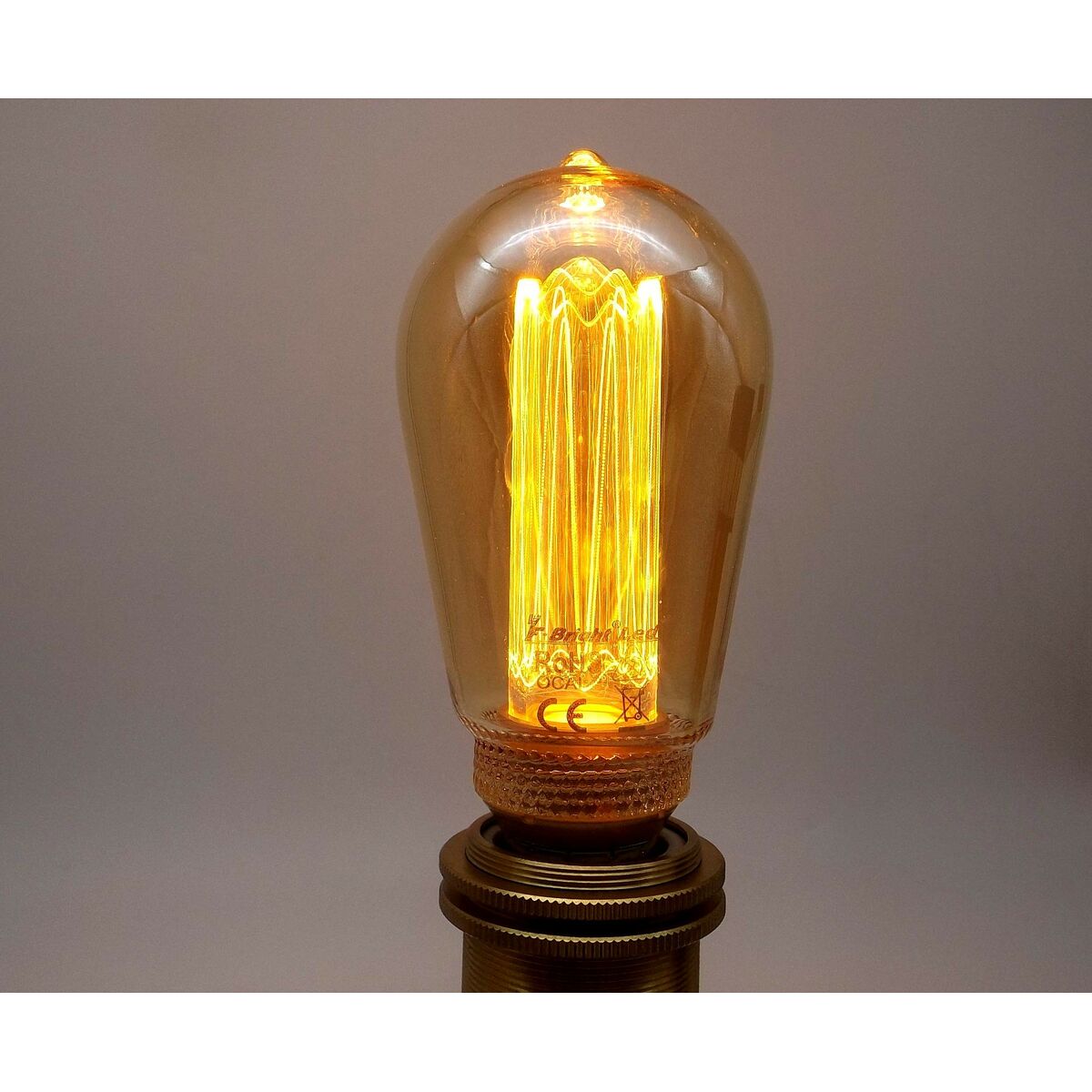 LED lamp Fbright st64 edison Amber 4 W E27 200 Lm 6,4 x 14,2 cm Decorative (1800 K)