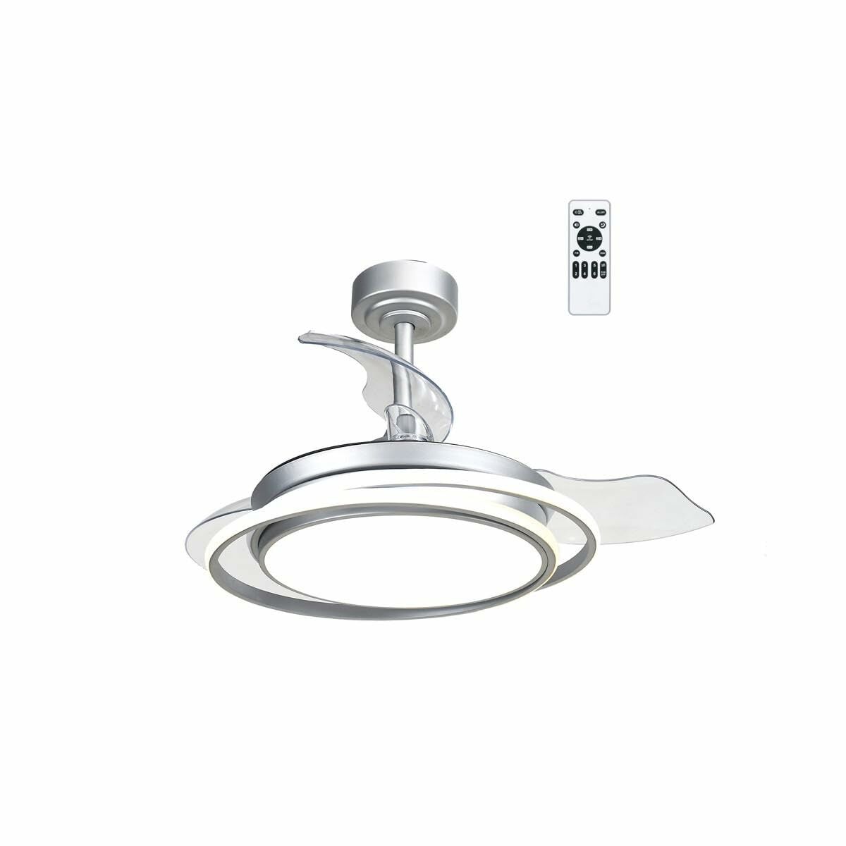 Ceiling Fan CristalRecord Silver 40 W  40 cm