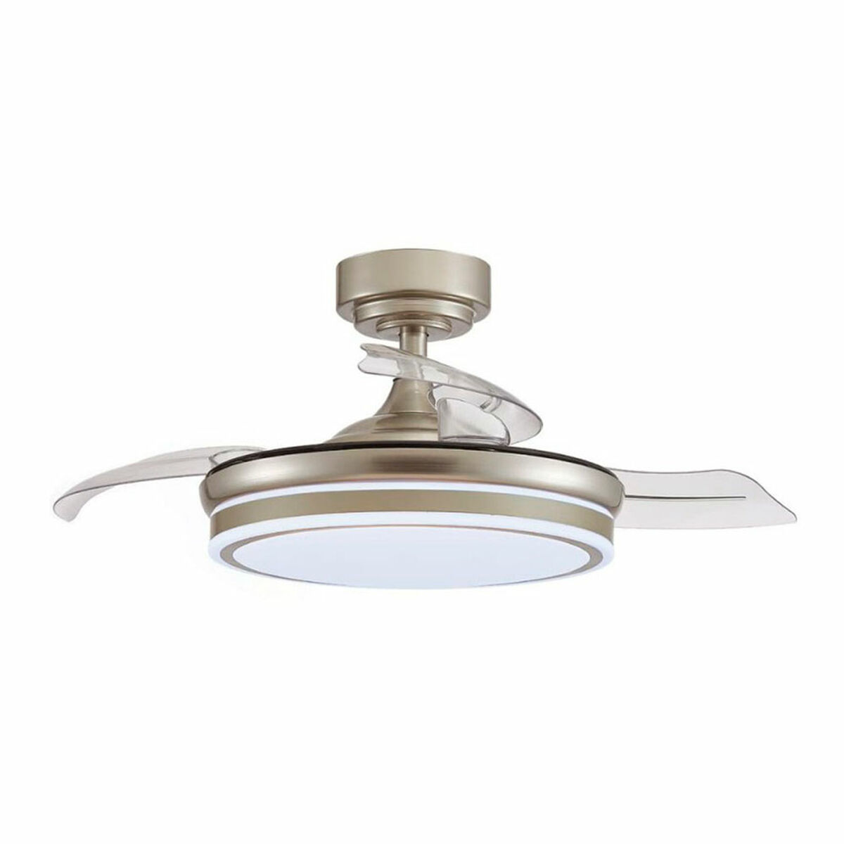 Ceiling Fan CristalRecord Transparent Metal  92 cm