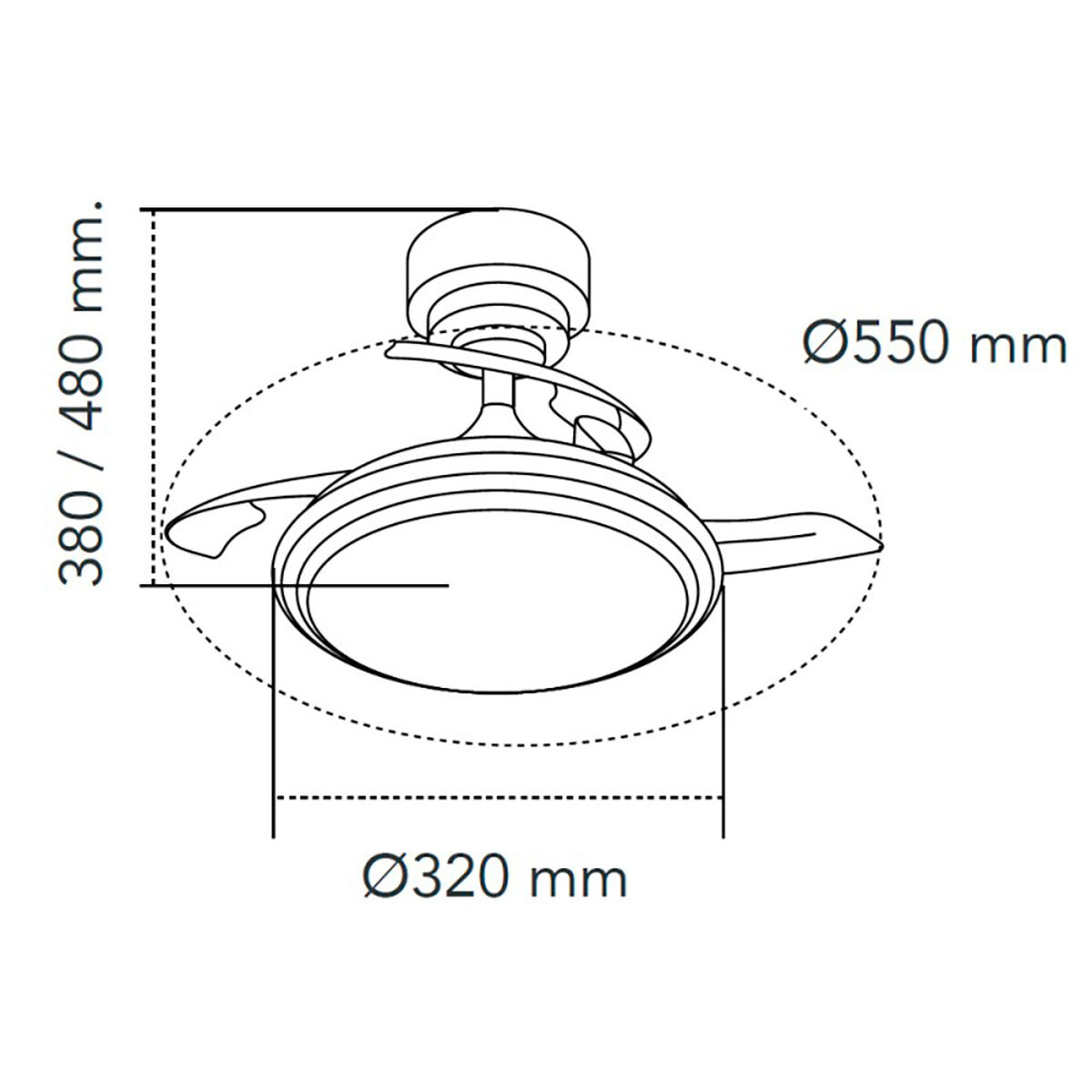 Ceiling Fan CristalRecord Black 35 W 1000 Lm (3000 K) (4000 K)