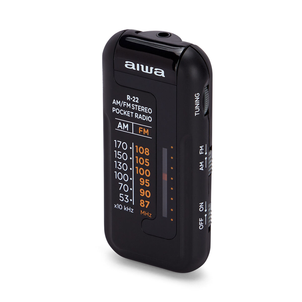 Transistor Radio Aiwa R22BK Black AM/FM Mini