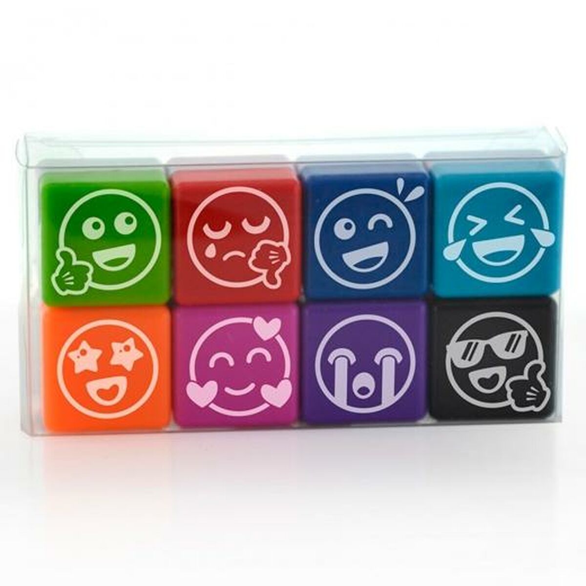Stamps Office Box Vives Multicolour 2,5 x 2,5 cm 8 Pieces Stamps Office Box Vives Multicolour 2,5 x 2,5 cm 8 Pieces
