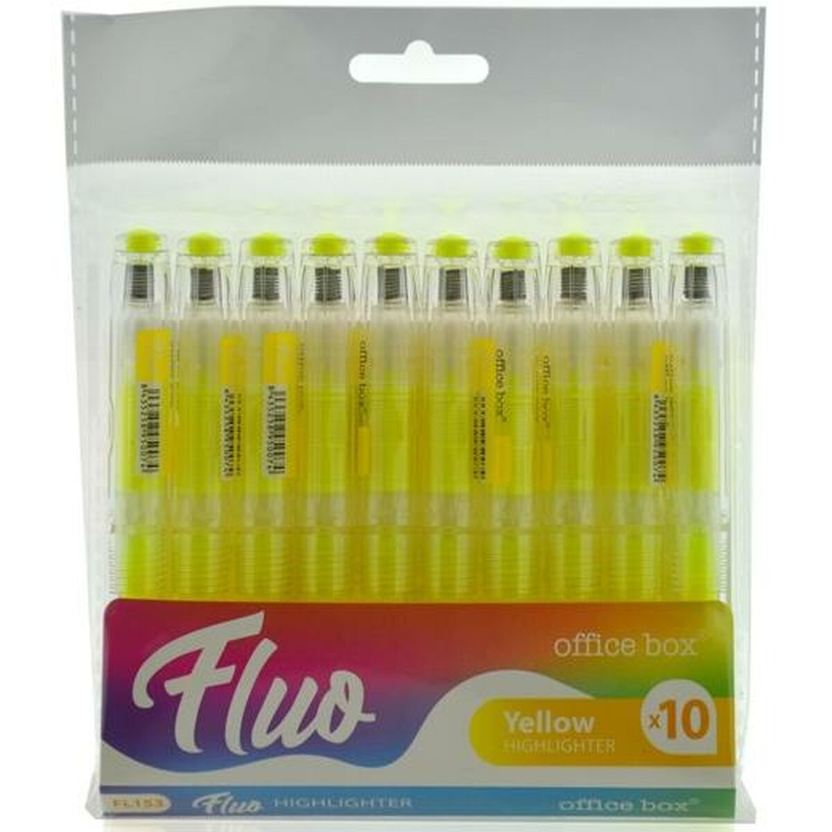 Fluorescent Marker Set Office Box FLUO Yellow 10 Pieces Fluorescent Marker Set Office Box FLUO Yellow 10 Pieces