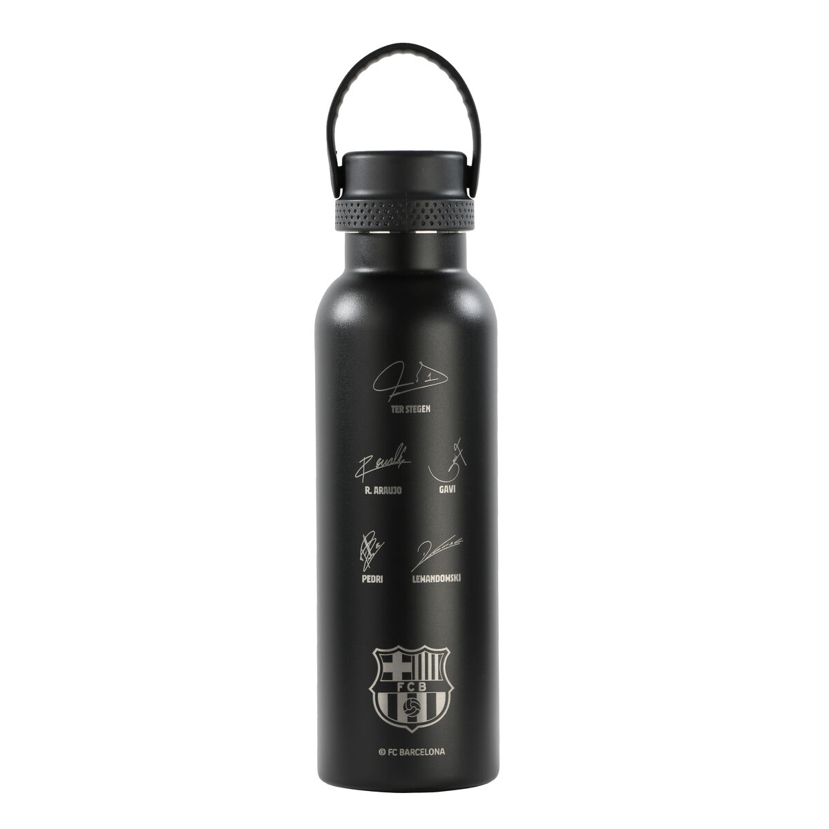 Thermal Bottle F.C. Barcelona Black Black Silicone Stainless steel Thermal Bottle F.C. Barcelona Black Black Silicone Stainless steel