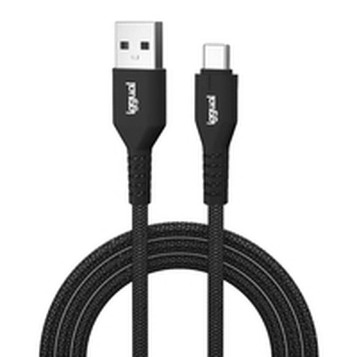 USB A to USB-C Cable iggual IGG319888 Black