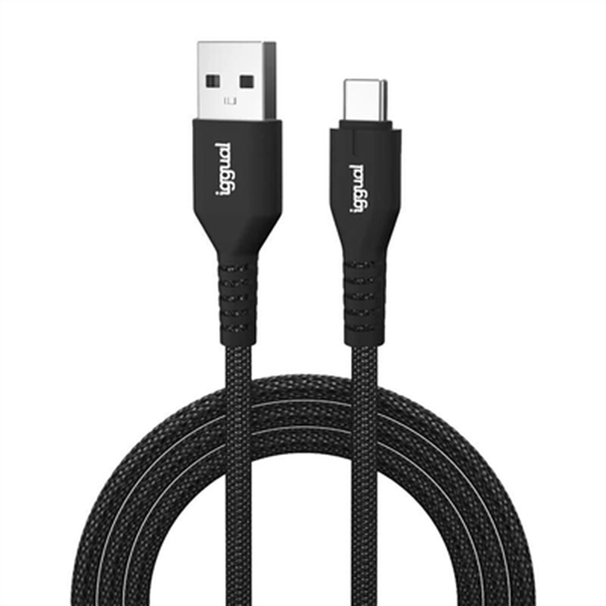 USB A to USB-C Cable iggual IGG319888 Black