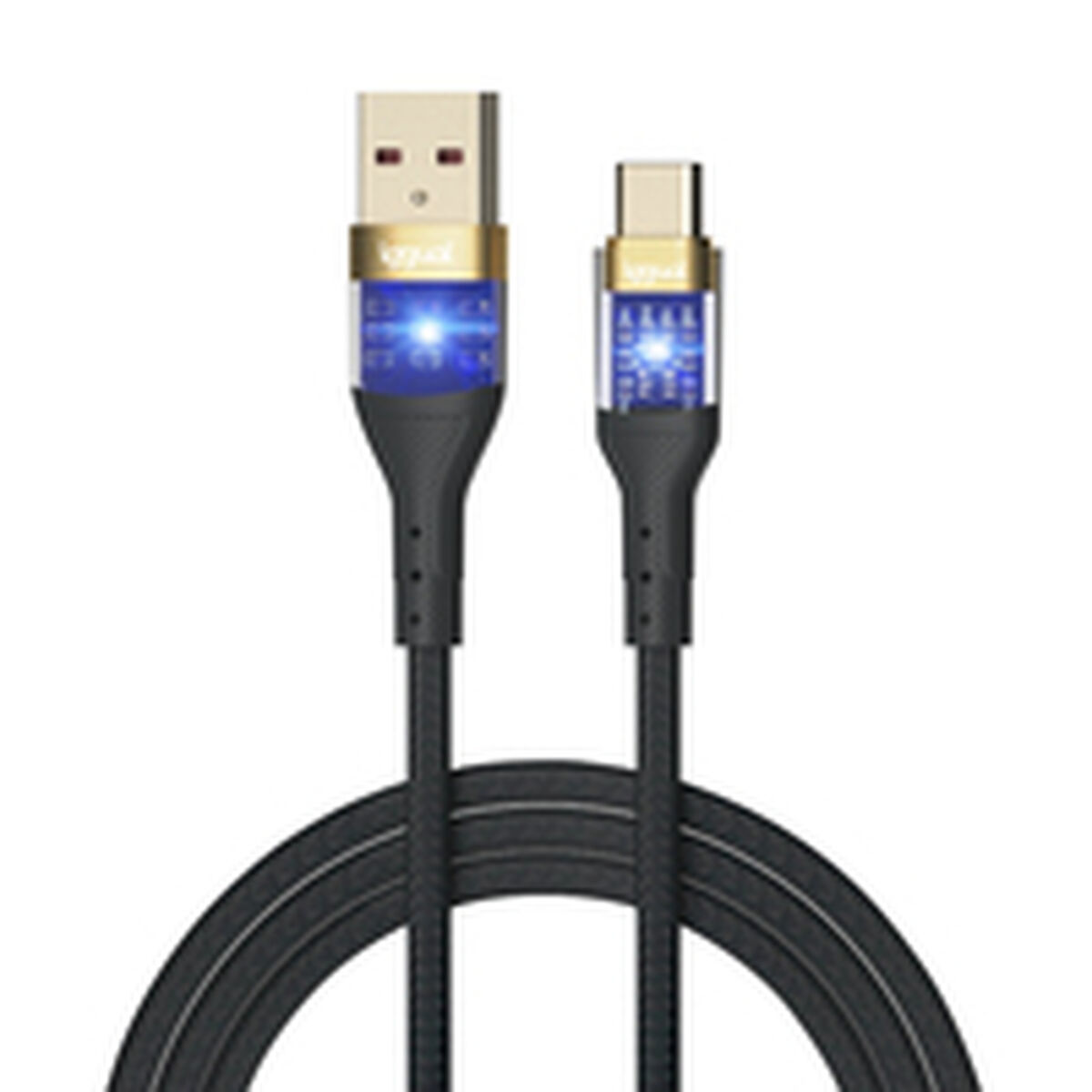 USB A to USB-C Cable iggual IGG319994 Black