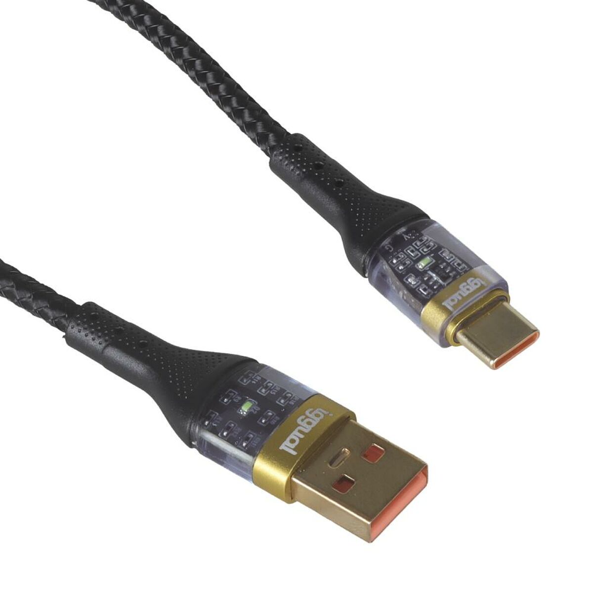 USB A to USB-C Cable iggual IGG319994 Black
