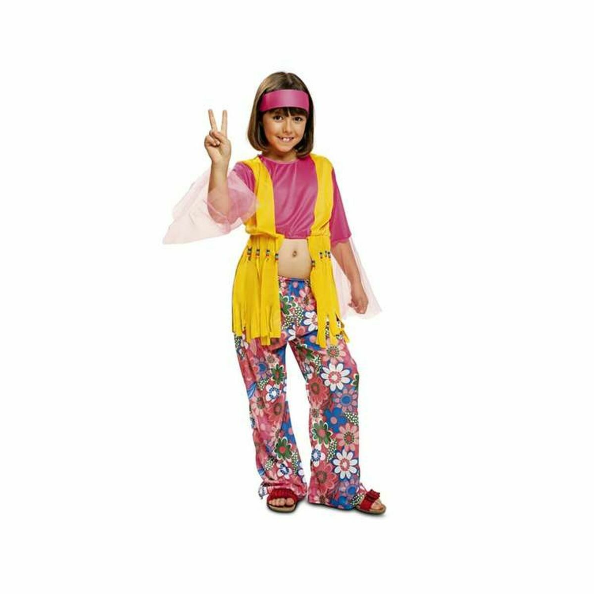 Costume for Children My Other Me 3 Pieces Hippie Costume for Children My Other Me 3 Pieces Hippie