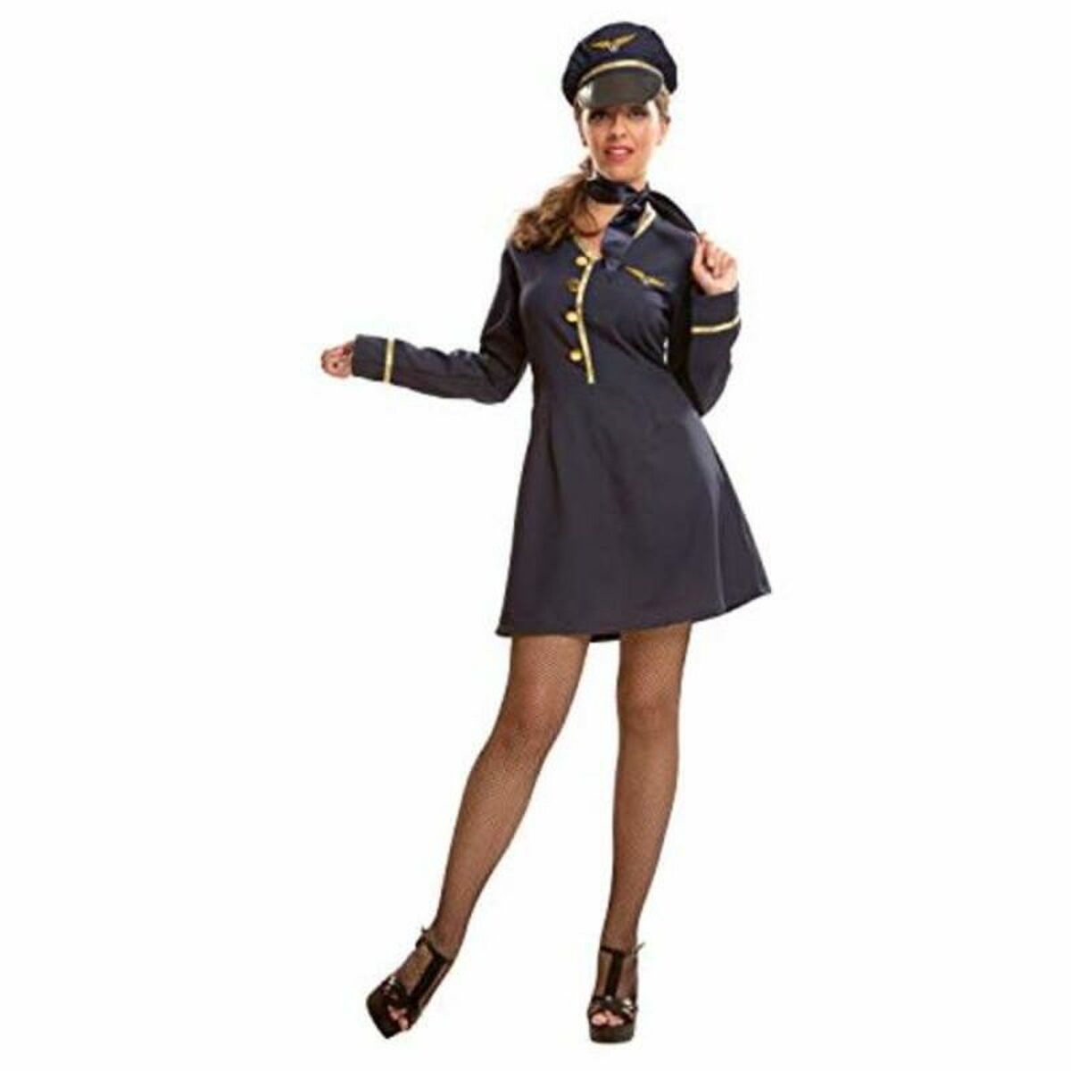 Costume for Adults Air Hostess 3 Pieces Costume for Adults Air Hostess 3 Pieces