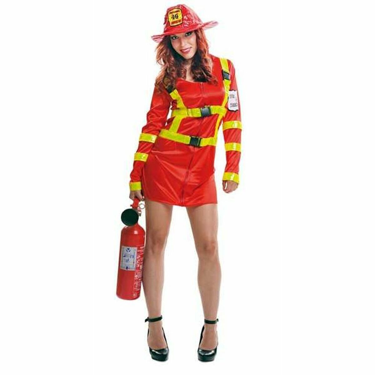 Costume for Adults My Other Me Sexy Firewoman Red M/L (2 Pieces)