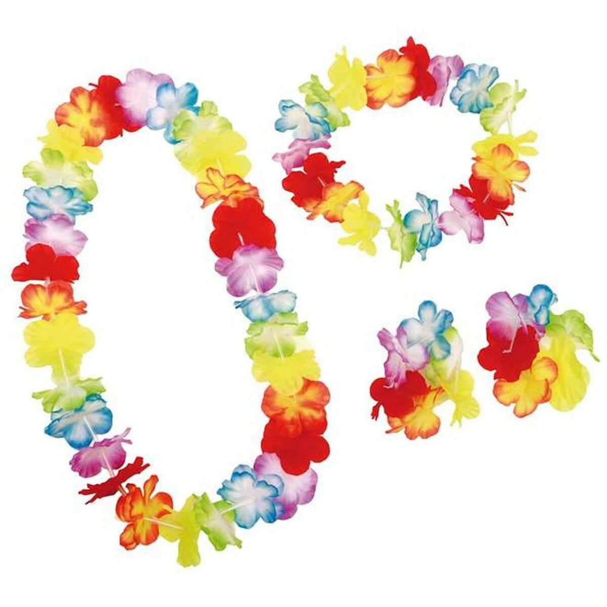 Set of Fancy Dress Accessories My Other Me Multicolour Hawaiian Woman M Set of Fancy Dress Accessories My Other Me Multicolour Hawaiian Woman M