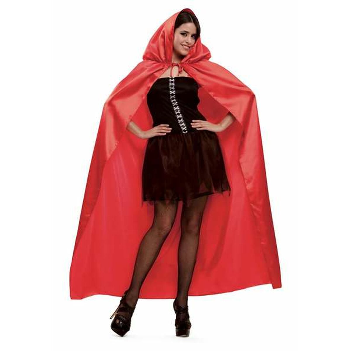 Cloak My Other Me Red One size S With hood Lady Cloak My Other Me Red One size S With hood Lady